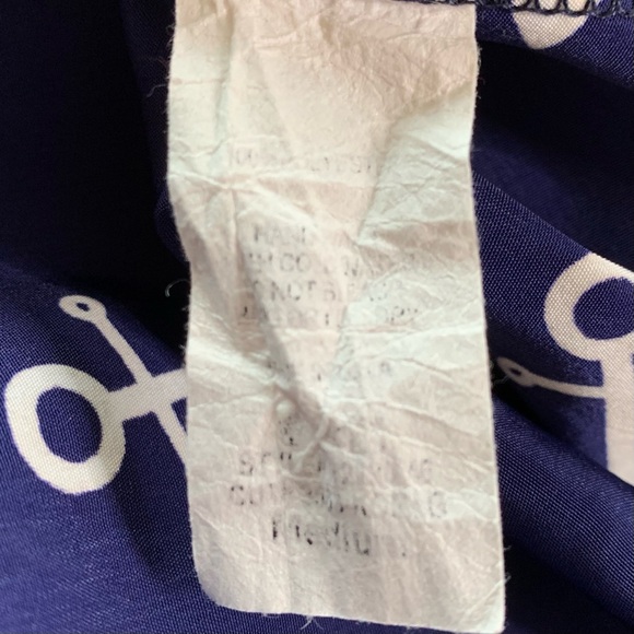 Peach Love Cream Navy Anchor Blouse - Picture 9 of 9